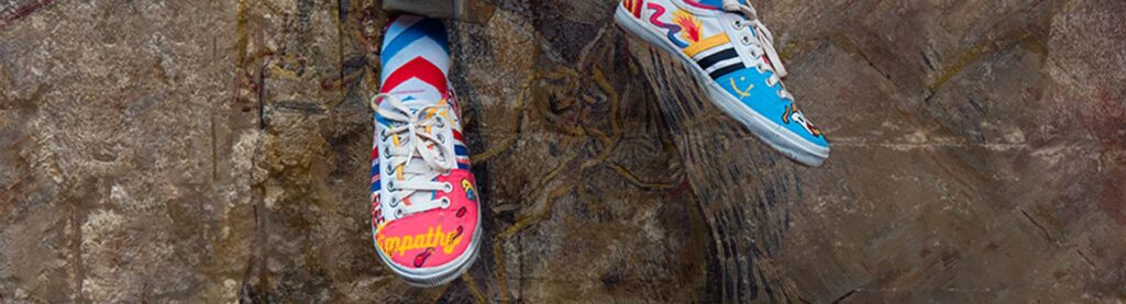 Shoes Of Another - colorful shoes printed empathy