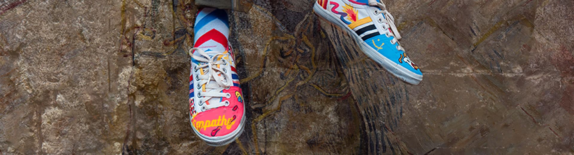 Shoes Of Another - colorful shoes printed empathy